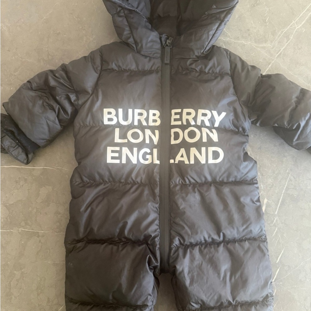 Burberry Black Puffer Baby Snowsuit